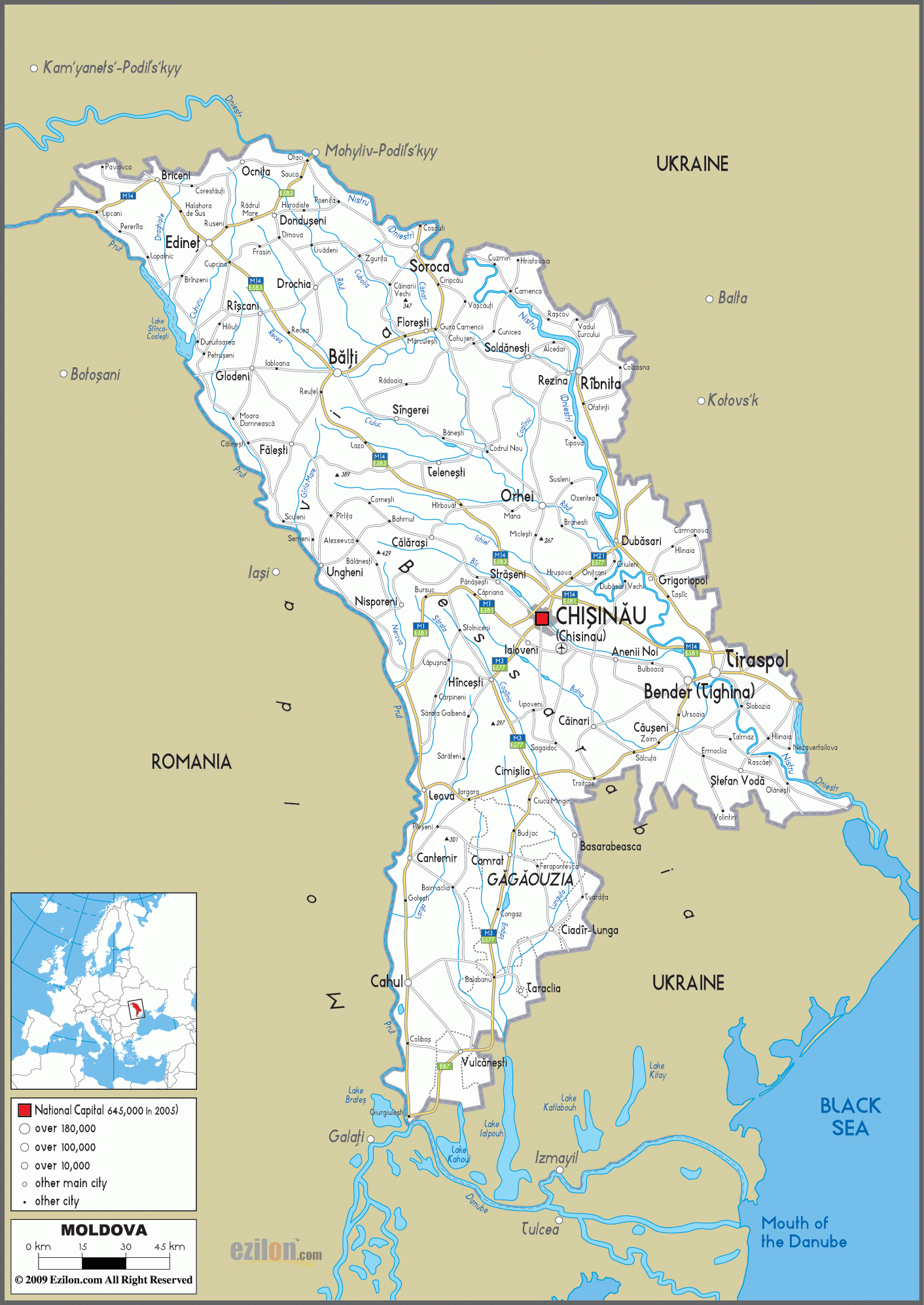 Detailed Clear Large Road Map Of Moldova Ezilon Maps Freeprintable Me