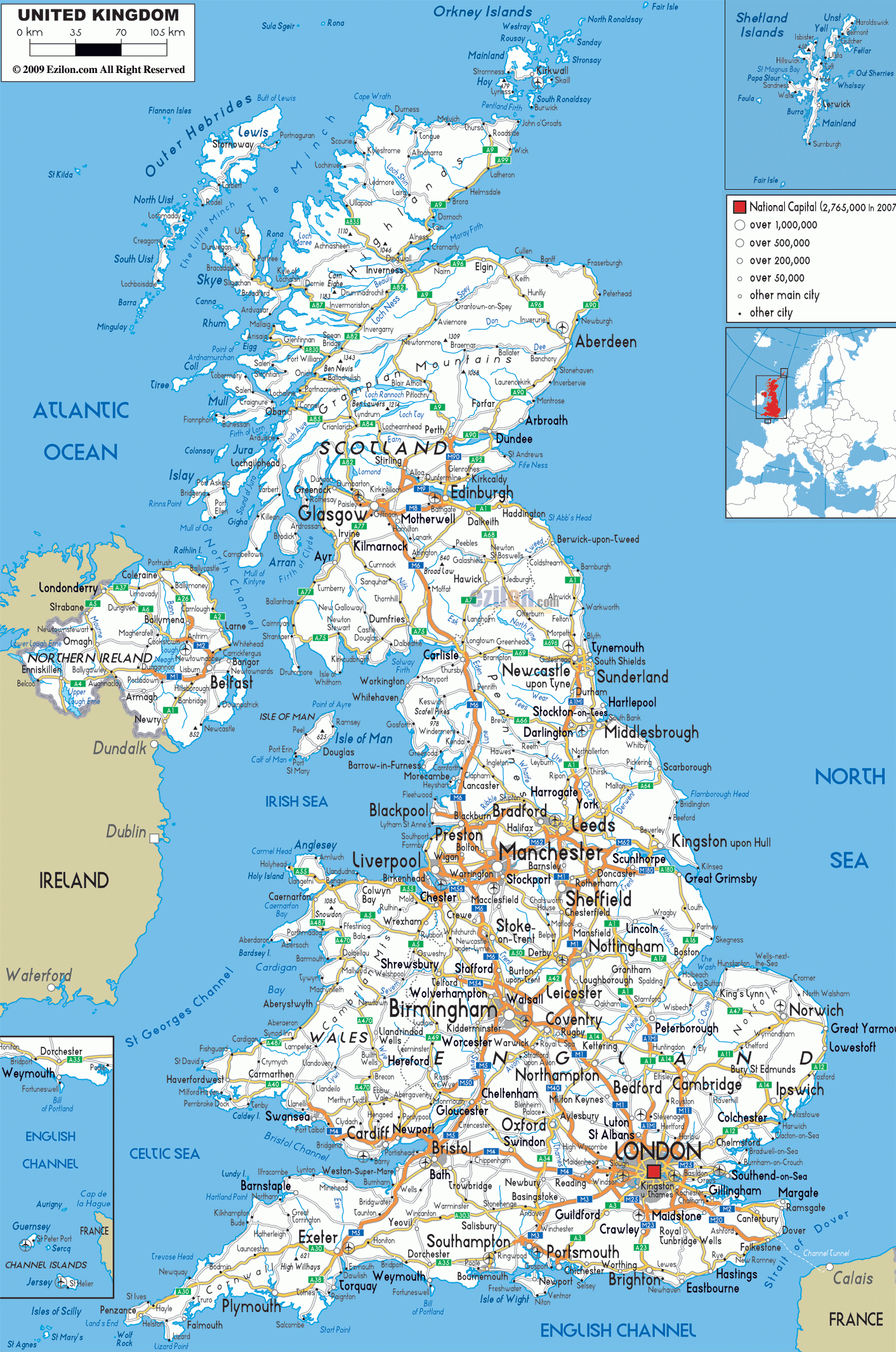 Detailed Clear Large Road Map Of United Kingdom Ezilon Maps FreePrintable Me