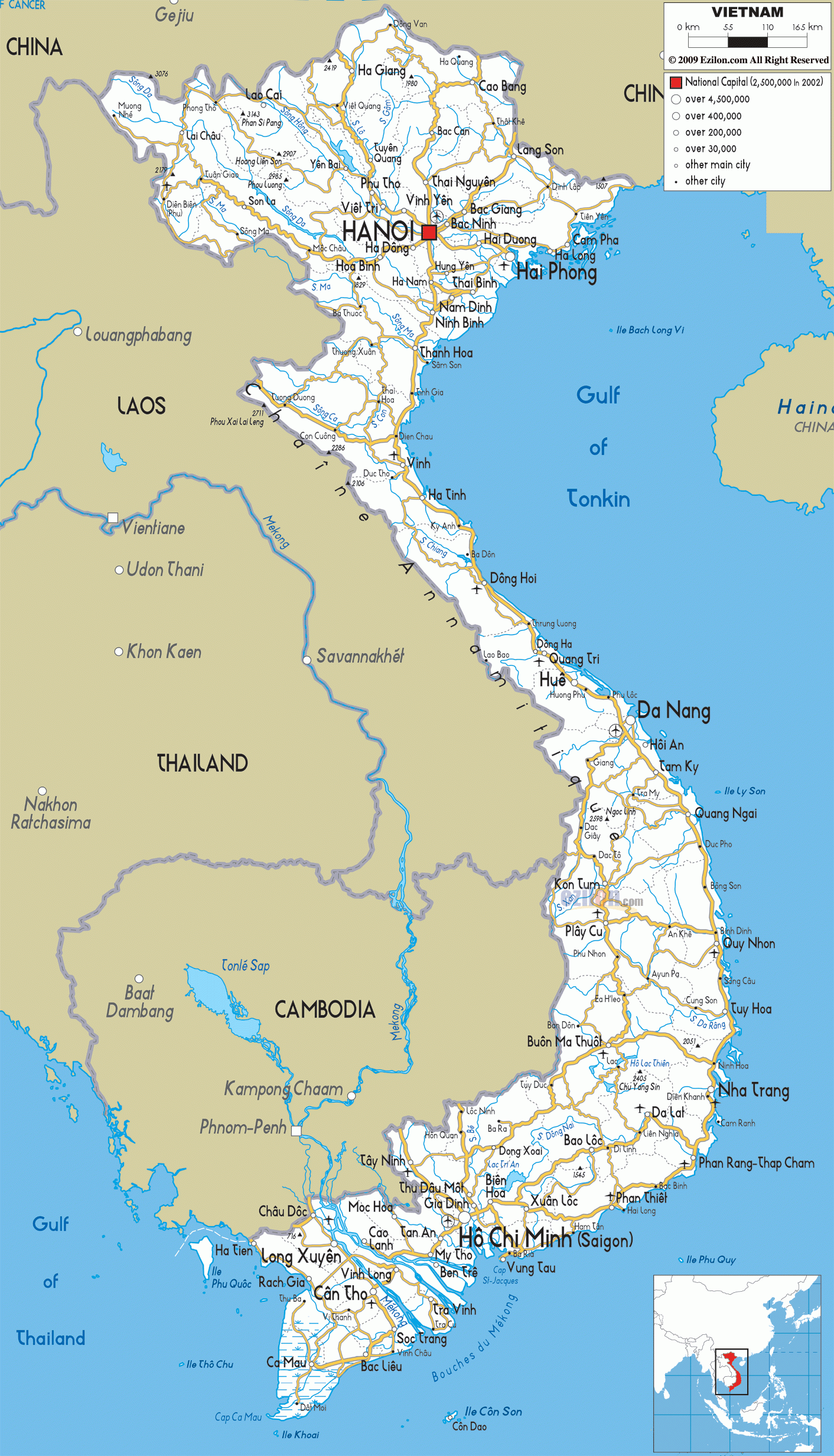 Detailed Clear Large Road Map Of Vietnam Ezilon Maps FreePrintable Me