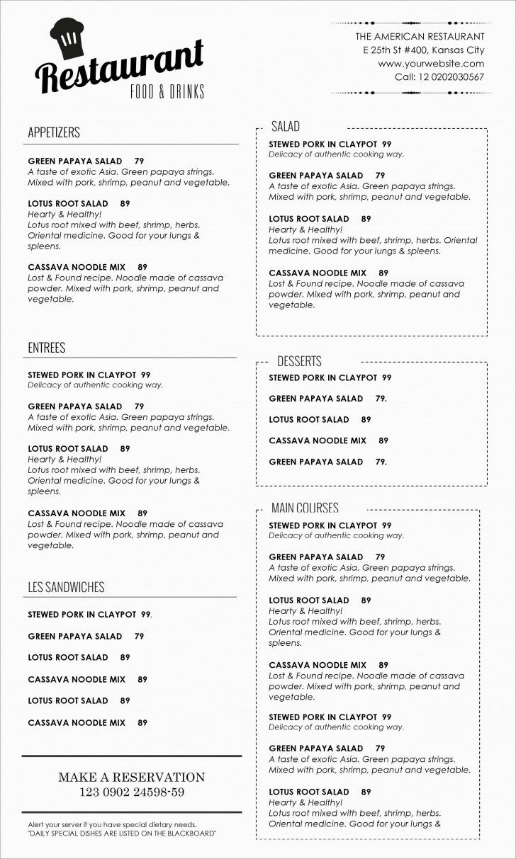 009 Free Printable Blank Restaurant Menu Templates Template Throughout