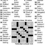 0820 Crossword Crosswords Cecildaily