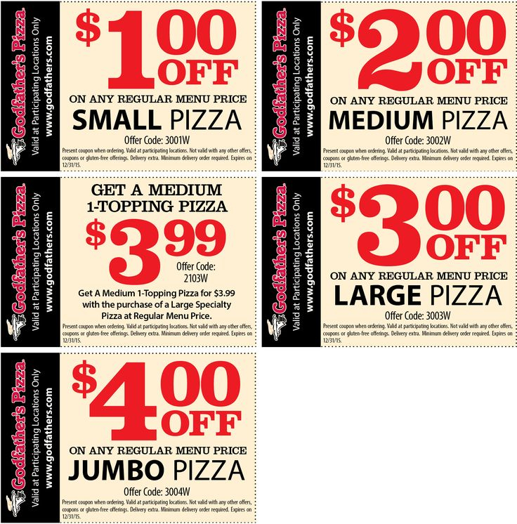  1 4 Off A Pizza More At Godfathers Pizza Pizza Coupons 