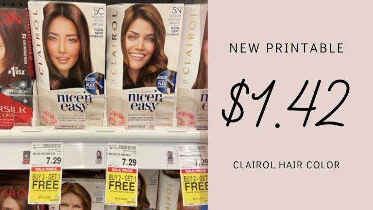  1 42 Clairol Nice n Easy Or Natural Instincts Hair Color Printable 