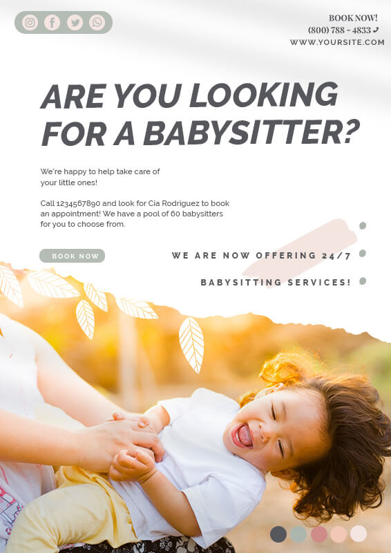 10 Babysitting Flyer PSD Template Free Room Surf