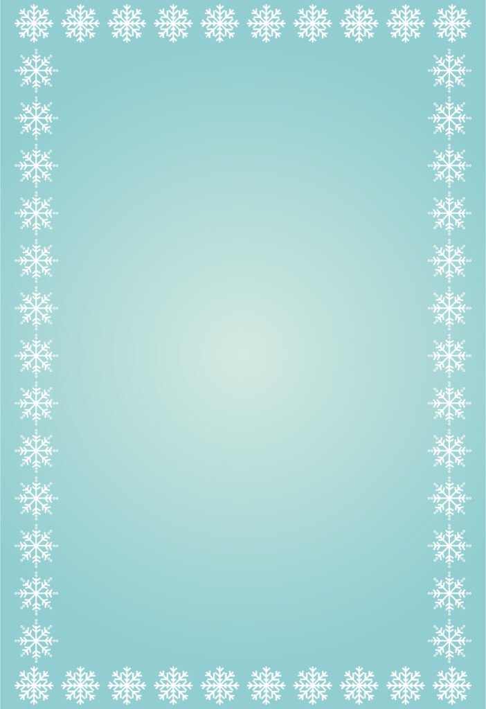 10 Best Free Printable Snowflake Borders Printablee