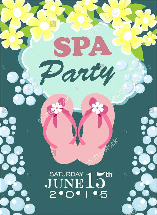 10 Spa Party Invitation Designs Templates PSD AI Free Premium 