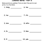 100 Jumbled Words For Grade 1 Worksheets Free Printable PDF Jumbled