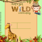 11 Safari Animals Themed Birthday Invitation Templates FREE