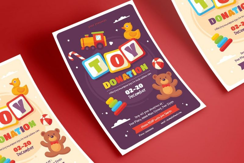 11 Toy Drive Flyers Template PSD And Ai Graphic Cloud