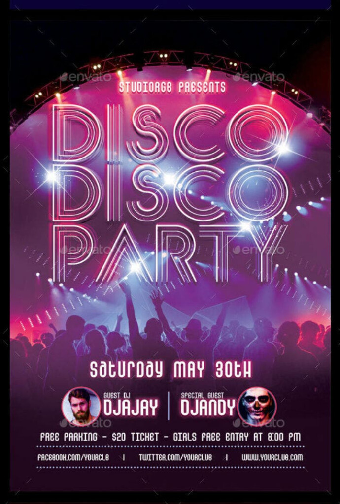 12 Disco Party Invitation Designs Templates PSD AI Free 