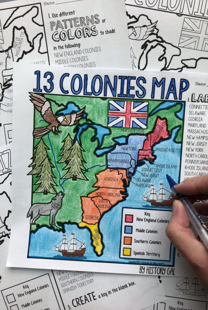 13 Colonies Map And Quiz Help Your Middle Or High School Students 