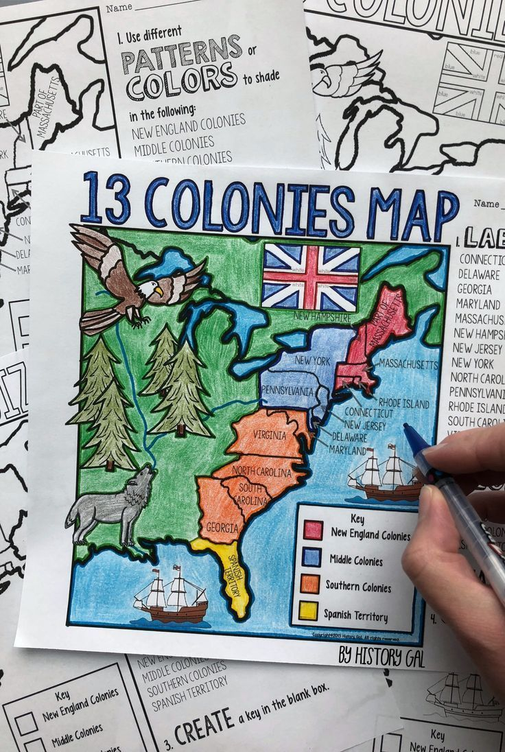 13 Colonies Map And Quiz Help Your Middle Or High School Students