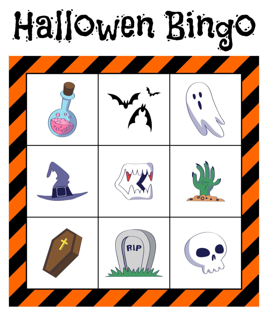 15 Best Black And White Printable Halloween Bingo Cards Printablee