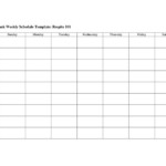 15 Blank Schedule Template Images Blank Weekly Work With Blank