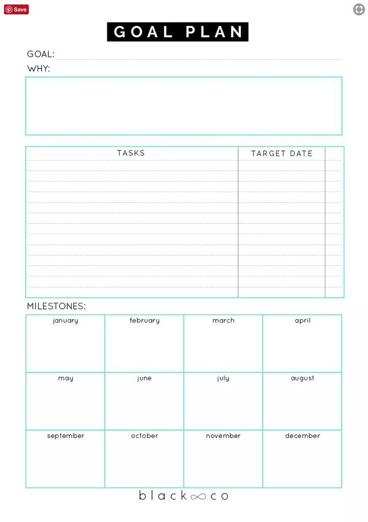 15 Printable Goal Sheets To Help You Stay On Track In The New Year 