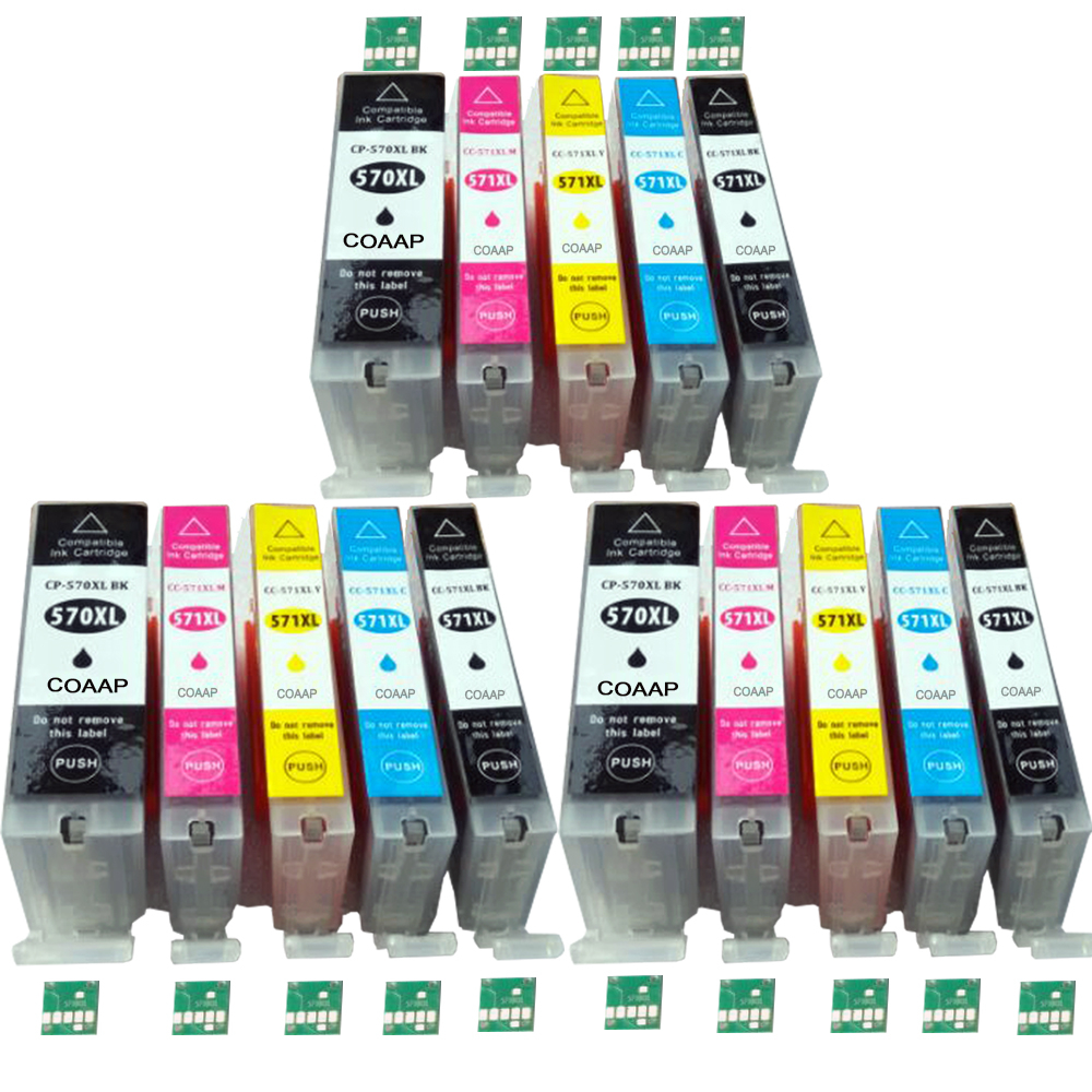 15x XL COMPATIBLE INK CARTRIDGES FOR CANON PGI570 CLI571 PIXMA MG5700