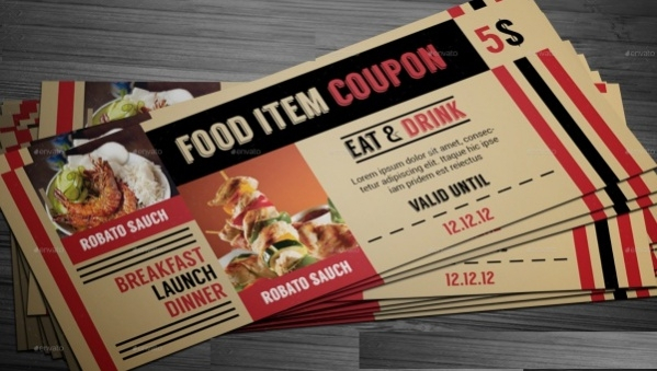 16 Food Coupons PSD Vector EPS Download