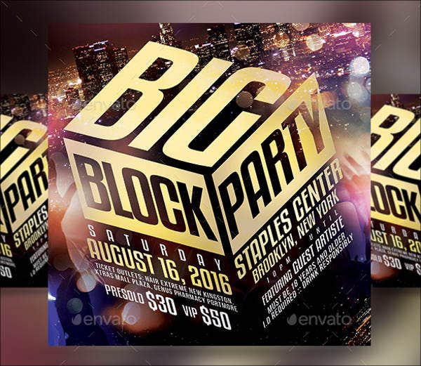 18 Amazing Block Party Flyer Designs PSD AI InDesign Free 