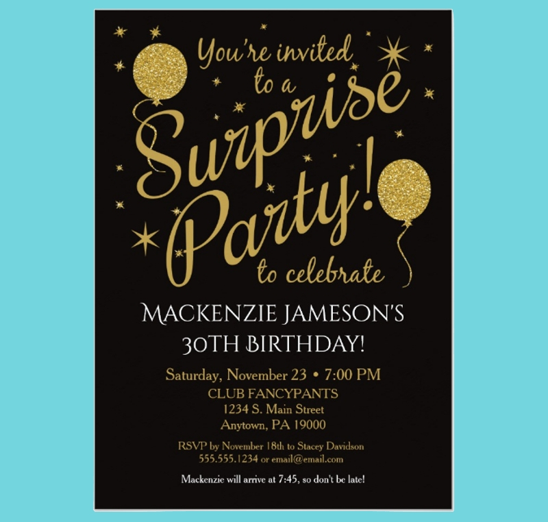 19 Surprise Party Invitation Designs And Examples PSD AI Examples