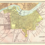 1901 Antique LOUISVILLE CITY Map Reproduction Print Of A Louisville