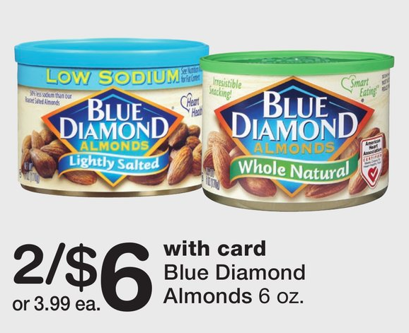  2 00 Blue Diamond Almonds At Walgreens Bec s Bargains