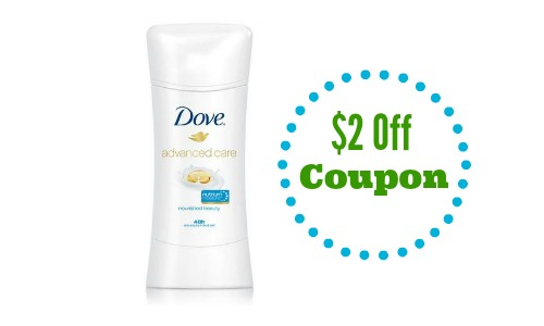 2 Off Dove Advanced Care Deodorant Coupon Southern Savers