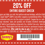 20 OFF Denny s Coupons Promo Codes April 2021