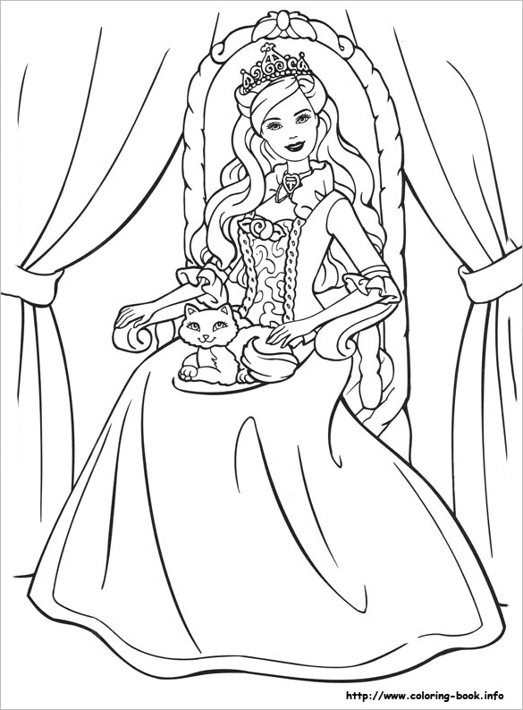 20 Princess Coloring Pages Vector EPS JPG Free Premium Templates