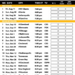 2017 Pittsburgh Steelers Printable Schedule W Preseason Dates And Times