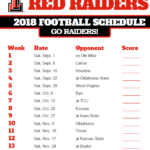 2018 Printable Texas Tech Red Raiders Football Schedule WreckEmTech