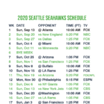 2020 2021 Seattle Seahawks Lock Screen Schedule For IPhone 6 7 8 Plus