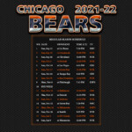 2021 2022 Chicago Bears Wallpaper Schedule