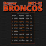 2021 2022 Denver Broncos Wallpaper Schedule