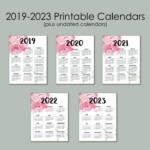 2021 2023 Monthly Printable Calendars Floral Edition Instant Etsy In