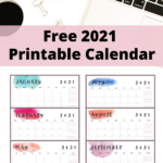 2021 Free Printable Calendar The Suburban Mom