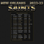 2022 2023 New Orleans Saints Wallpaper Schedule