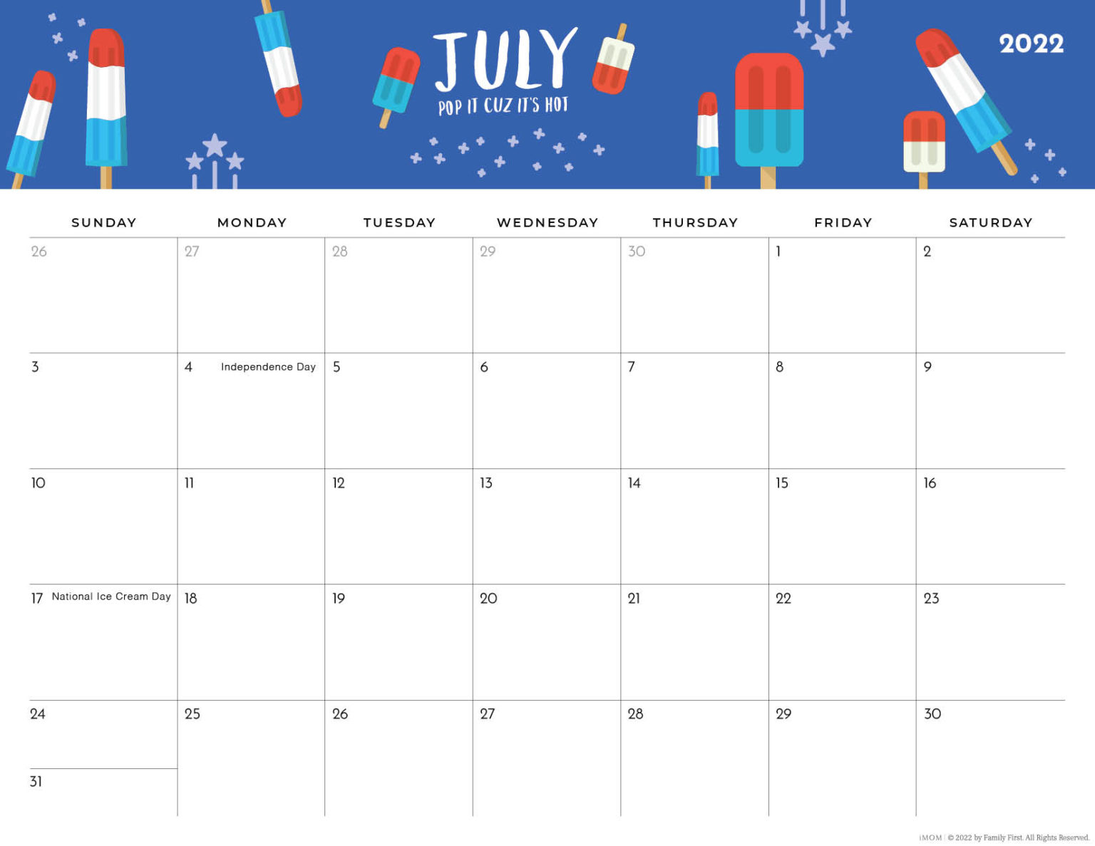 2022 Printable Calendars Free Printable Calendar Designs IMOM