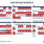 2022 Red Sox Schedule RSNStats