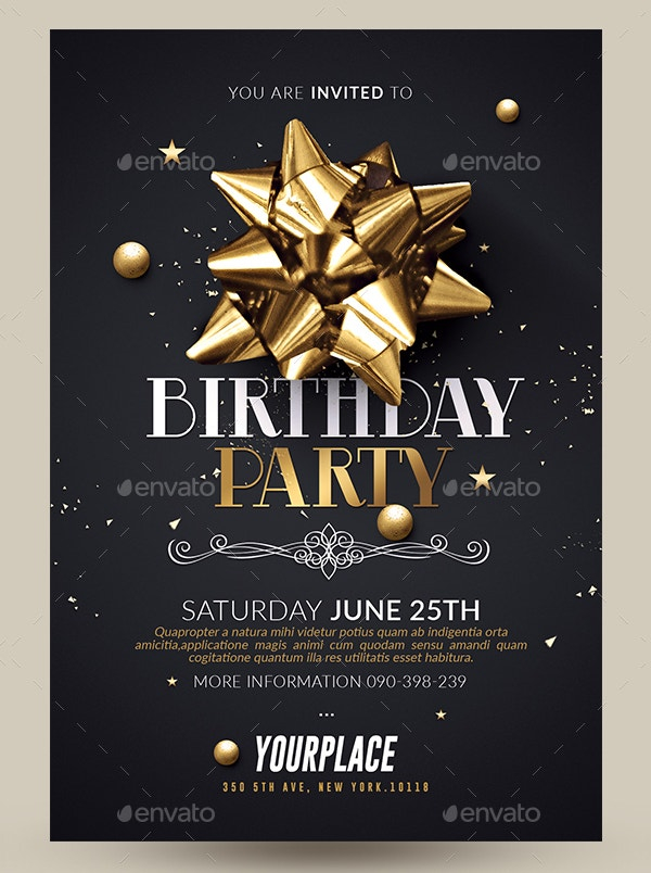 23 Birthday Party Invitation Designs Word PSD AI Vector EPS 