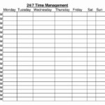 24 7 Calendar Template Weekly Schedule Template Excel Time