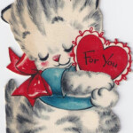 25 Darling Vintage Valentine Kitty Cat Cards Deba Do Tell