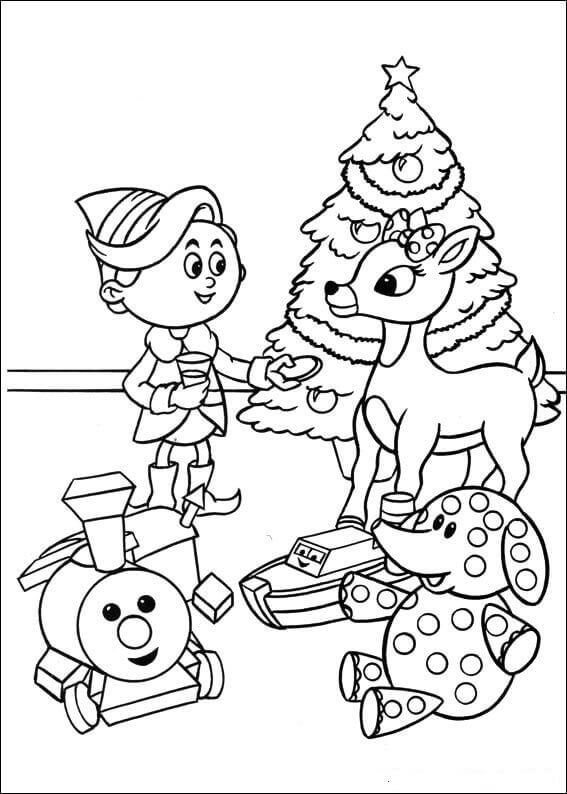 25 Free Rudolph The Red Nosed Reindeer Coloring Pages Printable