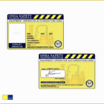 29 Forklift Certification Wallet Card Template Free