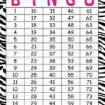 30 Hot Pink Zebra Mustache Birthday Printable Bingo Cards Etsy In