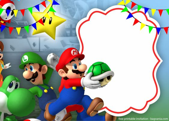 30 Invitaciones De Super Mario Para Fiesta De Cumplea os
