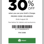 30 Off Entire Purchase Cardholders Kohls Coupons Kohls Printable