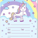 30 Unicorn Birthday Invitations With Envelopes Kids Magical Bi