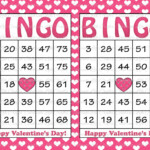 30 Valentines Bingo Cards Printable Valentine Bingo Cards