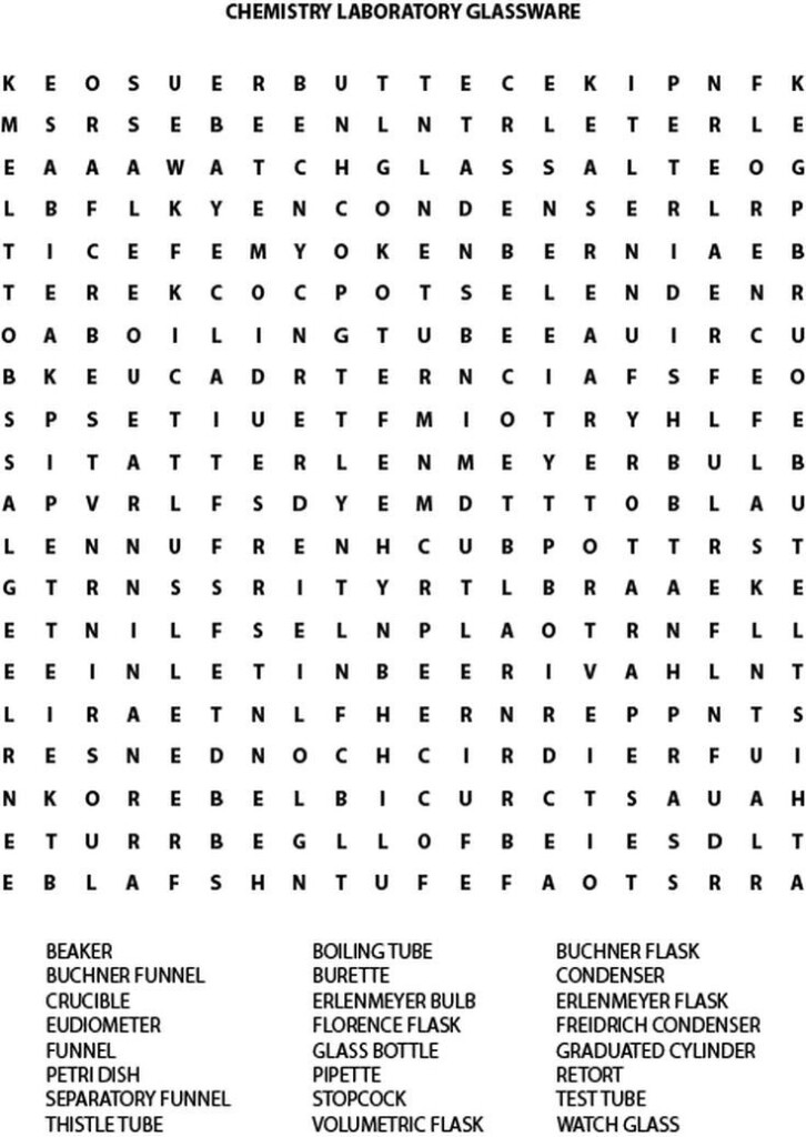 32 Free Science Word Search Puzzles For Students Teaching Chemistry 