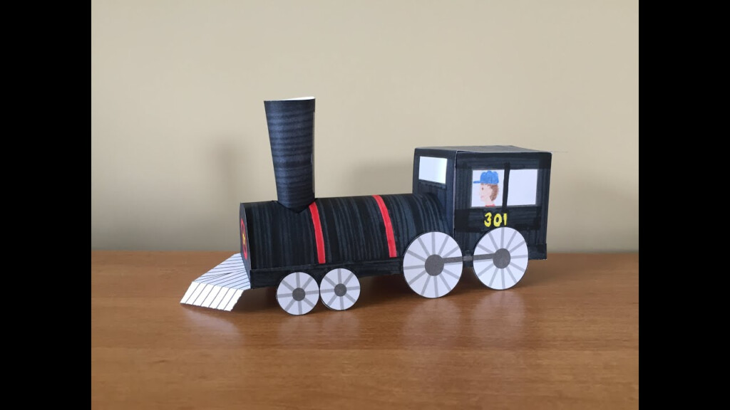 3D Paper Train Part 1 Locomotive YouTube